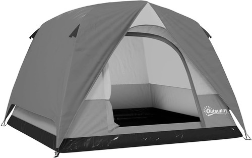 Outsunny man camping - camping, tent