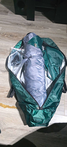 Green grey camping tent with - green,